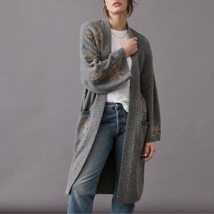 Anthropologie Roxanna Embellished Duster Cardigan